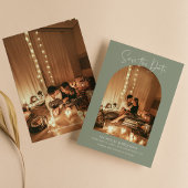 Save The Date Arch Photo moderne Boho Sage Vert Simple Mariage