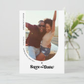 Save The Date Arch Photo Typographie Rétro Moderne Enregistrer L (Debout devant)