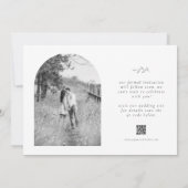Save The Date Arch Photo Typographie Simple QR CodeEnregistrer L (Dos)