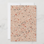 Save The Date Arch Retro moderne Terrazzo Script rose (Dos)