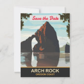Save The Date Arch Rock, côte de l'Oregon,  (Devant)
