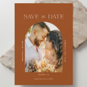 Save The Date Arch Terracotta Rust Boho Photo Enregistrer la dat