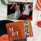 Save The Date Arche à rayures Retro Seventies | Film Strip Photo