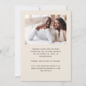 Save The Date Arche beige minimal à 4 photos (Dos)