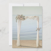 Save The Date Arche de mariage de plage Fleurs Épinglez la date (Dos)