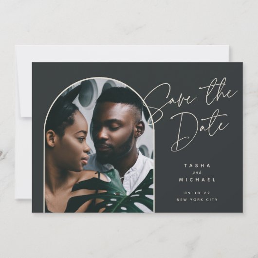 Save The Date Arche horizontale | Photo (Devant)