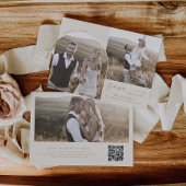 Save The Date Arche moderne Boho | Cream QR Code 3 Photo