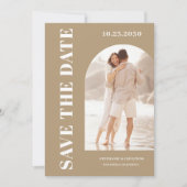 Save The Date Arche photo moderne Beige (Devant)