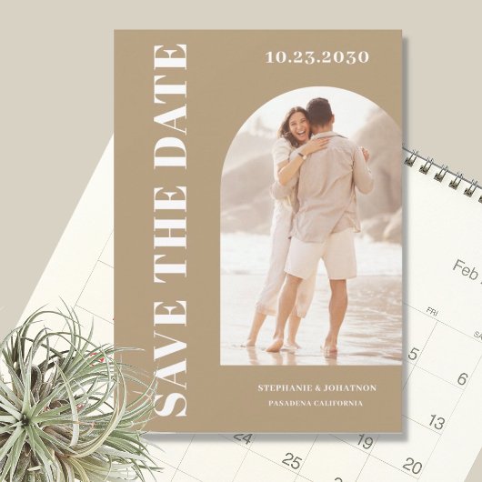 Save The Date Arche photo moderne Beige