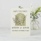 Save The Date arche vert sauge minimaliste moderne (Debout devant)