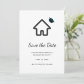 Save The Date Architecture de biens immobiliers Icône de maison  (Debout devant)