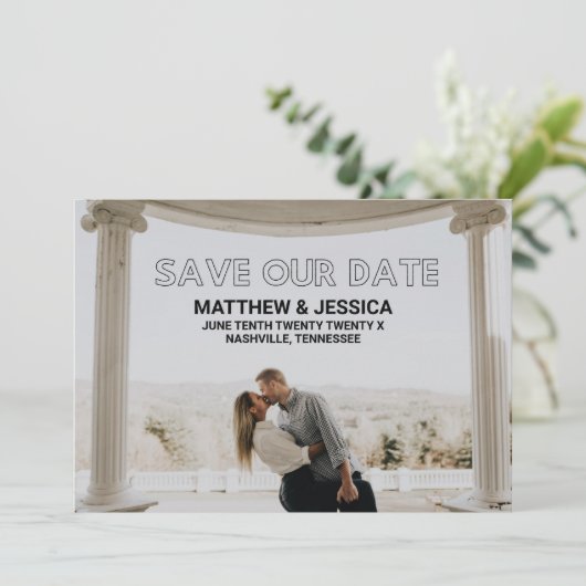 Save The Date Architecture moderne Enregistrer la date (Debout devant)