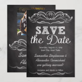 Save The Date Ardoise Tableau Noir Enregistrer la Date (Devant / Derrière)