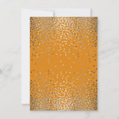 Save The Date Argent Confetti Orange Automne Enregistrer la date (Dos)