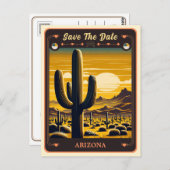 Save the date | Arizona Invitation Briefkaart (Voorkant / Achterkant)