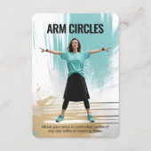 Save The Date Arm Circles Fitness Card with Pink Backing (Devant)