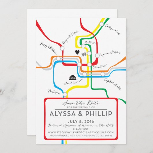 Save The Date Armstrong enregistrer les dates (Devant / Derrière)