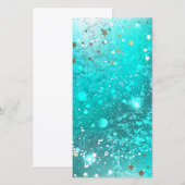 Save The Date Arrière - plan à huile Turquoise de la menthe (Devant / Derrière)