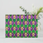 Save The Date Arrière - plan de bijoux Mardi Gras (Debout devant)
