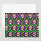 Save The Date Arrière - plan de bijoux Mardi Gras (Devant / Derrière)