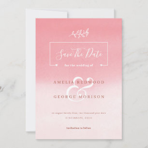 Save The Date Arrière - plan de dégradé rose