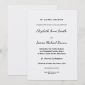 Save The Date Arrière - plan minimal gris ultra-léger (Devant / Derrière)