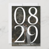 Save The Date Arrière - plan photo moderne Gras Grand Date (Devant)