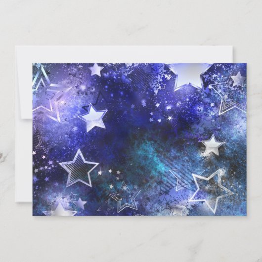 Save The Date Arrière - plan spatial avec étoiles (Devant)