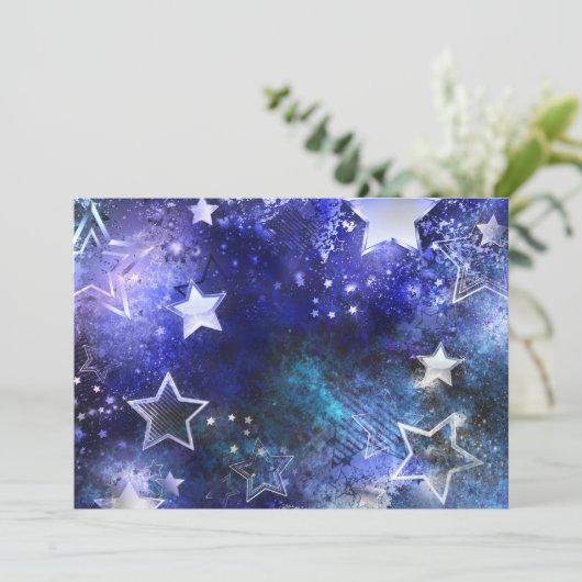 Save The Date Arrière - plan spatial avec étoiles (Debout devant)