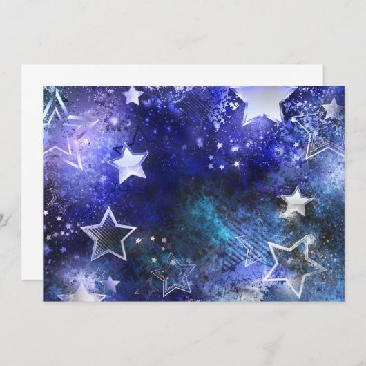 Save The Date Arrière - plan spatial avec étoiles (Devant / Derrière)