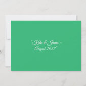 Save The Date Arrière - plan vert à la menthe plate - Design Mar (Devant)