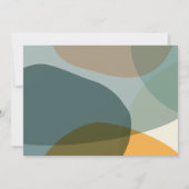 Save The Date Art Abstrait moderne Vert Sage Turquoise Mariage u (Dos)