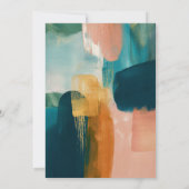 Save The Date Art Abstrait Peinture Moderne Mariage Unique (Dos)