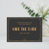 Save The Date Art Déco Enregistrer La Date (Debout devant)