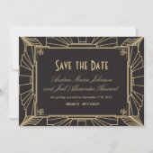 Save The Date Art déco Enregistrer la date par Origami Prints (Devant)