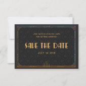 Save The Date Art Deco Enregistrez La Date (Devant)