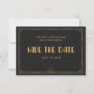Save The Date Art Déco Enregistrez La Date