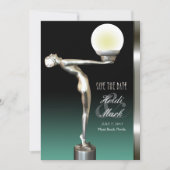 Save The Date Art Déco Glam Nouveau Enregistrer la date | sarcel (Devant)