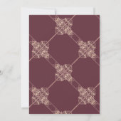 Save The Date Art déco Nouveau | Burgundy Rose Gold Blush Photo (Dos)