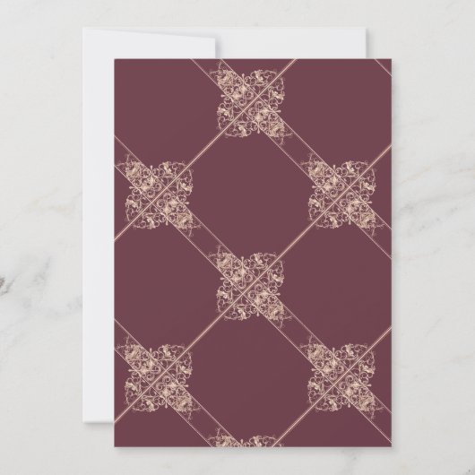 Save The Date Art déco Nouveau | Burgundy Rose Gold Blush Photo (Dos)