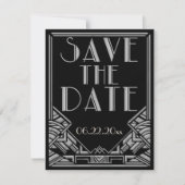 Save The Date Art Déco Style Mariage Enregistrer la date (Devant)