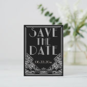 Save The Date Art Déco Style Mariage Enregistrer la date (Debout devant)
