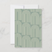 Save The Date Art moderne Arch Line Sage Vert Mariage formel (Dos)