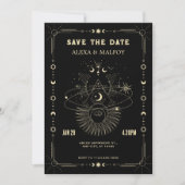 Save The Date Art mystique lune céleste mariage (Devant)