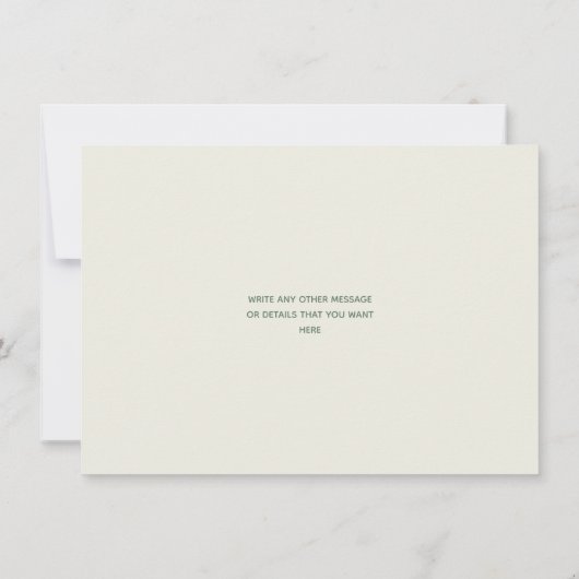 Save The Date Art Nouveau Botanique, joli script (Dos)
