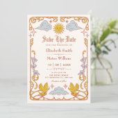 Save The Date Art nouveau Céleste (Debout devant)