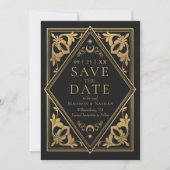 Save The Date Art nouveau céleste Tarot gothique Mariage Photo (Devant)