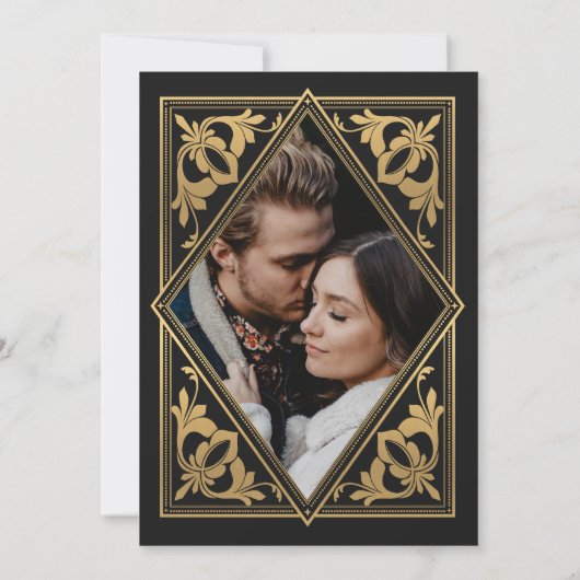 Save The Date Art nouveau céleste Tarot gothique Mariage Photo (Dos)