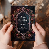Save The Date Art Nouveau Floral gothique Halloween Mariage