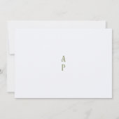 Save The Date Art Nouveau Floral Mariage vert et rose (Dos)